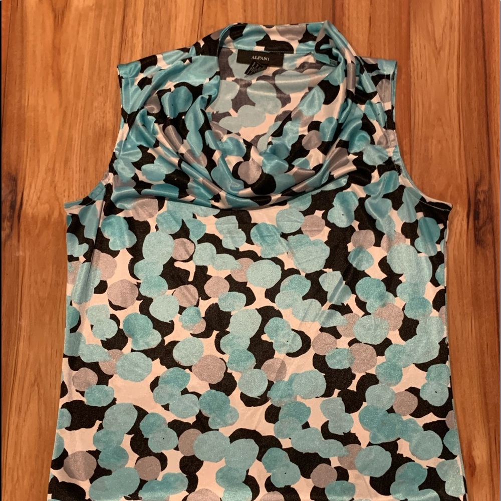 Alfani tank style top size M teal black